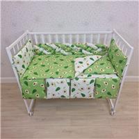 Комплект постельного белья 14 пр (борт + пододеяльник + одеяло + наволочка + подушка + простынь (бязь) коса (№1157-0-1бб_03) цвета в ассортименте