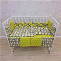 Комплект постельного белья 14 пр (борт + пододеяльник + одеяло + наволочка + подушка + простынь (бязь) коса (№1157-0-1бб_04) цвета в ассортименте