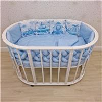 Комплект постельного белья 14 пр (борт + пододеяльник + одеяло + наволочка + подушка + простынь (бязь) коса (№1163-0-1Пбб_04) цвета в ассортименте