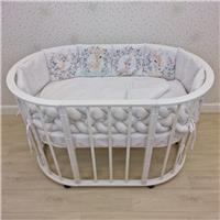 Комплект постельного белья 14 пр (борт + пододеяльник + одеяло + наволочка + подушка + простынь (бязь) коса (№1163-0-1Пбб_06) цвета в ассортименте