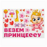 Набор магнитов на авто «Везем принцессу!», на выписку (№1567690)