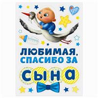Набор магнитов на авто «Спасибо за сына», на выписку (№3266848)