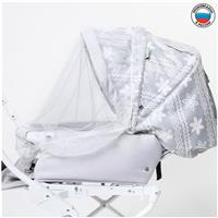 Универсальная москитная сетка для детской коляски 80х100 см, на резинке, цвет белый (№4940740)