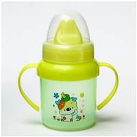 Поильник детский с ручками, твердый носик, крышечка, 130 мл., с ручками, цвет МИКС (№2793161)