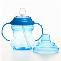 Поильник детский с силиконовым носиком, с ручками, 240 мл., цвет голубой (№2936644)