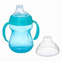 Поильник детский с силиконовым носиком, с ручками, 240 мл., цвет зеленый (№9037736)