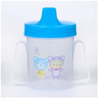 Поильник детский с твёрдым носиком, с ручками, 180 мл., цвета МИКС (№2793171)
