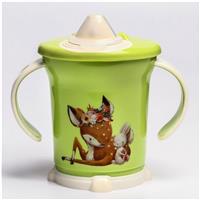 Поильник с ручками, 270 мл, цвет салатовый, рисунок МИКС (№4070351)