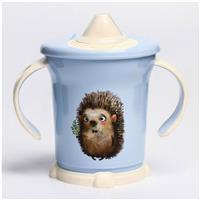 Поильник с ручками, 270 мл, цвет светло-голубой, рисунок МИКС (№4070350)