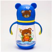 Поильник с ручками, мягкий носик, 240 мл., широкое горло, цвет МИКС (№4313606)