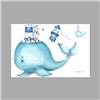 Наклейка пластик интерьерная цветная Кит с маяком и чайкой 40х60 см (№10249774)