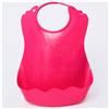Нагрудник для кормления пластиковый с карманом, цвет розовый (№4776518)