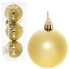 Набор елочных шаров 3шт 6см Глянец золотой 183-861