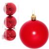 Набор елочных шаров 3шт 8см Глянец красный 183-919