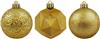 Набор елочных шаров 3шт d6см Кураж AR/039AF03/G золото