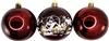 Набор елочных шаров 3шт d8 Снежный пейзаж SYQЕ-012174 бургунди