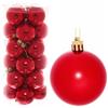 Набор елочных шаров 24шт 6см Глянец красный 201-0639