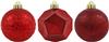 Набор елочных шаров 3шт d6см Кураж AR/039AF03/R красный