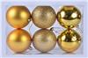 Набор елочных шаров 6шт 80мм NYLR0002-3 золото 257592