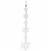 Елочное украшение Подвеска Хрустальные снежинки 26см прозрачный 259-248