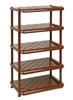 Этажерка в прихожую 5-ти секционная М2710 коричневая (2)
