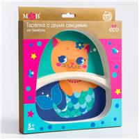 Тарелка из бамбука,цвет и рисунок МИКС (№5083816)