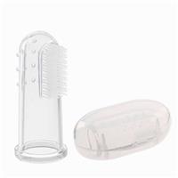 Прорезыватель - массажер детский в контейнере, 3 в 1, на палец, силиконовый от 3 мес. (№2932008)