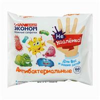 Влажные салфетки «Эконом Smart», детские антибактериальные, 60 шт. (№5446430)