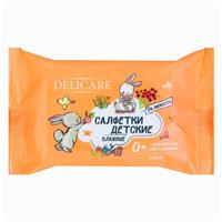 Влажные салфетки Delicare, для детей, Зайчики, 15 шт. (№4420004)