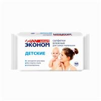 Влажные салфетки детские Эконом Smart, 100 шт. (№6709611)