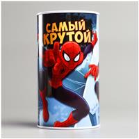 Копилка металлическая, 6,5 см х 6,5 см х 12 см 