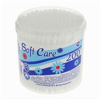 Ватные палочки Soft Care, 200 шт. в стакане (№2323356)