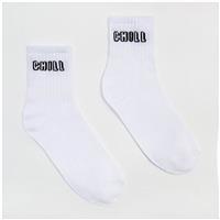 Носки женские MINAKU «CHILL», цвет белый, размер 38-39 (25 см) (№7425348)