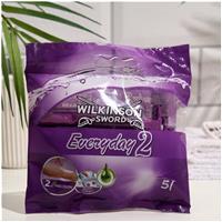 Станок для бритья одноразовый женский Wilkinson Sword EVERYDAY2, 2 лезвия, 5 шт. (№9231505)