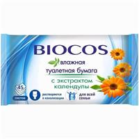 Влажная туалетная бумага BioCos, для всей семьи, 45 шт. (№4289604)