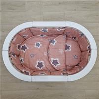 Комплект постельного белья в кукольную кроватку (4 предмета, цельный/бязь) (№КуклКПБ6_20) цвета в ассортименте