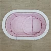 Комплект постельного белья в кукольную кроватку (4 предмета, цельный/бязь) (№КуклКПБ6_21) цвета в ассортименте