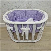 Комплект постельного белья в кукольную кроватку (5 предметов, подушки/велюр) (№КуклКПБ4_39) цвета в ассортименте