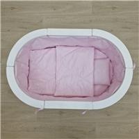 Комплект постельного белья в кукольную кроватку (5 предметов, стеганный/бязь) (№КуклКПБ5_06) цвета в ассортименте
