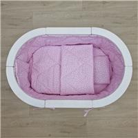 Комплект постельного белья в кукольную кроватку (5 предметов, стеганный/бязь) (№КуклКПБ5_25) цвета в ассортименте