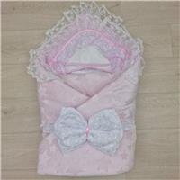 Комплект на выписку 4 пр: одеяло+уголок+чепчик+бант (№1867в-0-2_к_02) цвета в ассортименте