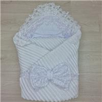 Комплект на выписку 4 пр: одеяло+уголок+чепчик+бант (№1867в-0-1_к_04) цвета в ассортименте