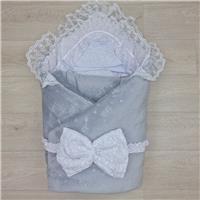 Комплект на выписку 4 пр: одеяло+уголок+чепчик+бант (№1867в-0-2_к_16) цвета в ассортименте