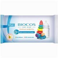 Салфетки влажные BioCos For Kids для сосок и игрушек BioCos, детские, 20 шт. (№4289637)