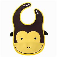 Нагрудник для кормления «Обезьянка» непромокаемый на кнопке, с карманом (№1890558)