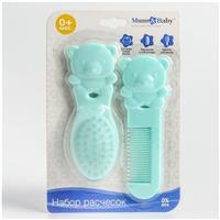 Набор расчесок «Мишка», 2 шт., цвет зеленый (№4591077)
