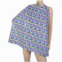 Накидка для кормления малыша, цвет синий, рисунок слоны (№2598218)