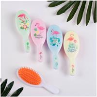 Расчёска-мини массажная, 4,5х13 см, цвет МИКС (№3718965)