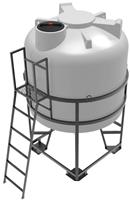 Емкость вертикальная ЦКТ 5000 до 1,2 г/куб.см, обрешетка (разборная), лестница, цвет белый