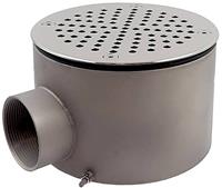 Донный слив под плитку из нерж. стали Xenozone круглый д.160х100 2